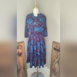 Vibrant Floral Long Sleeve Dress